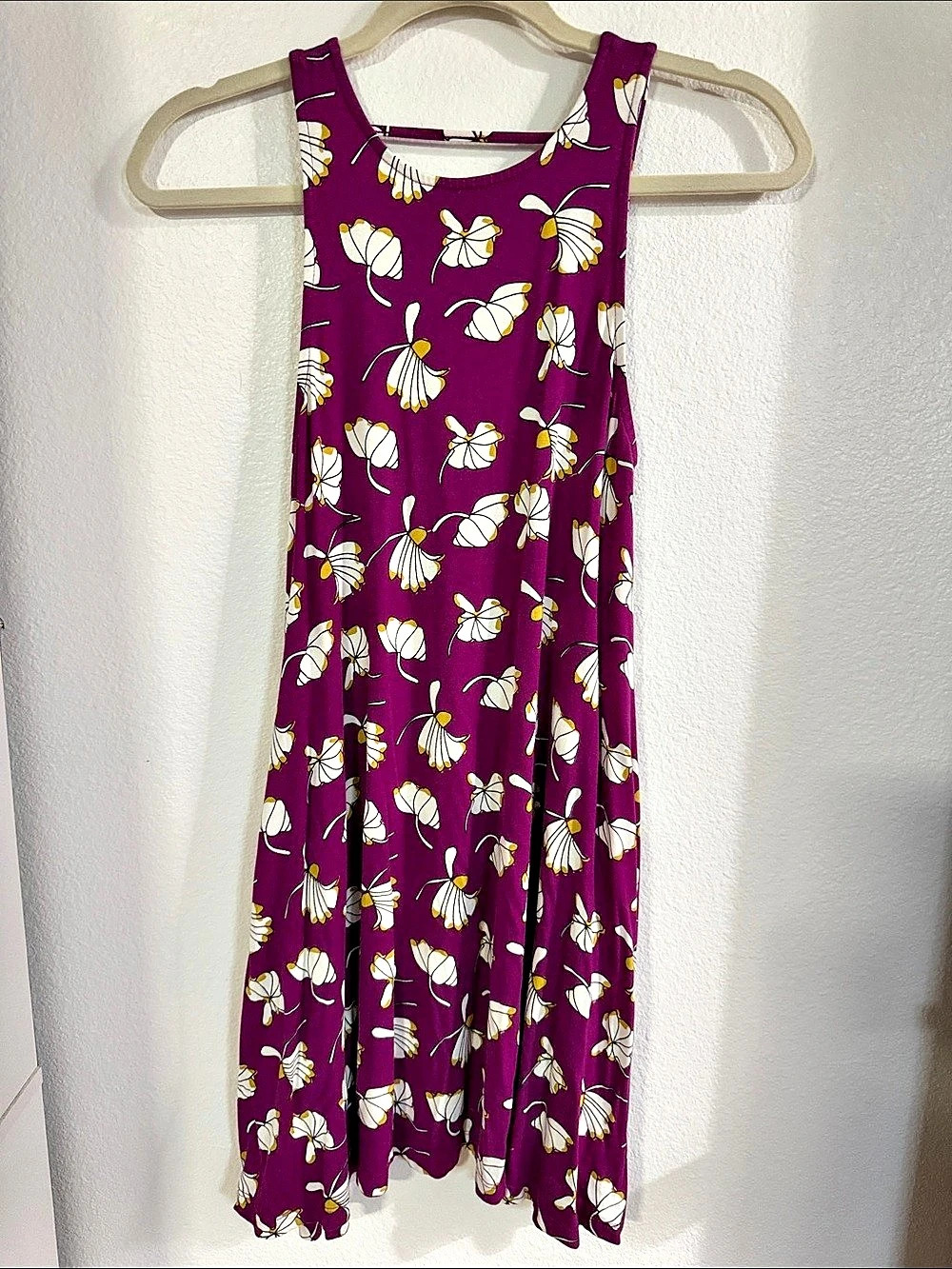 Ava Sky Floral Mini Dress Purple White